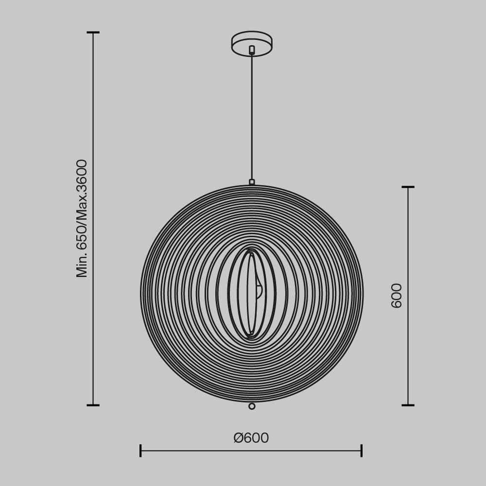 Pendul Roots MOD197PL-01W2, 1xE27, negru+bej, IP20, Maytoni