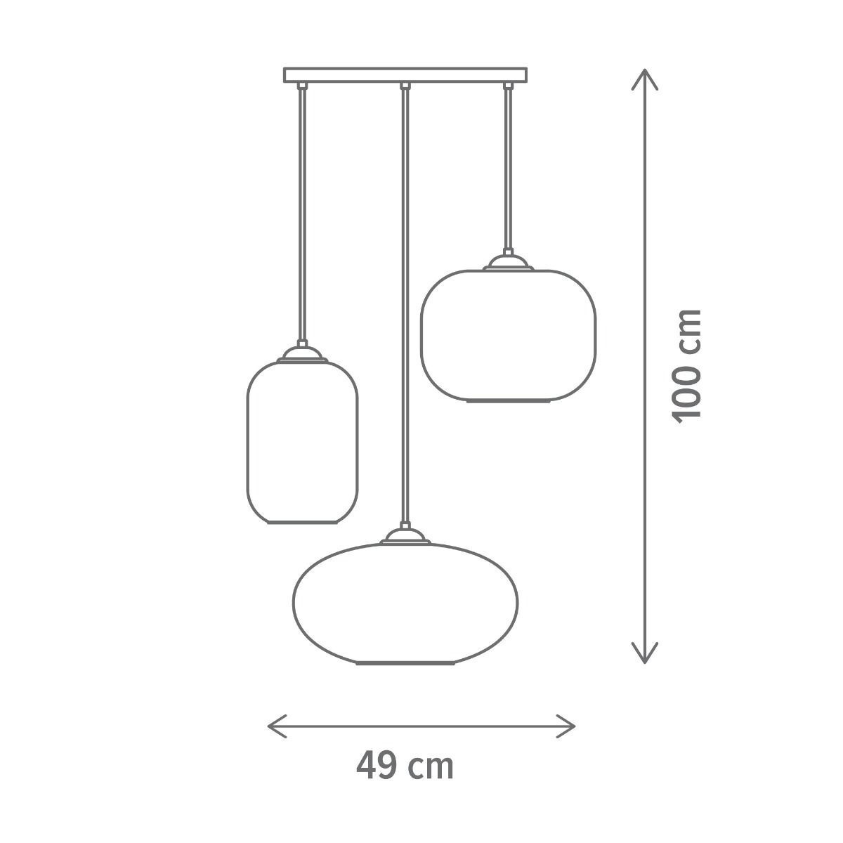 Pendul Unify SP3, 3xE27, alb, Klausen