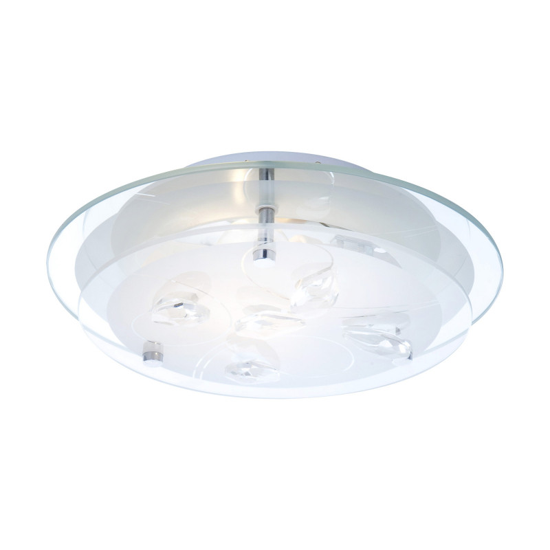 Plafoniera Brenda 40409, 1xE27, crom+transparenta, IP20, Globo Lighting