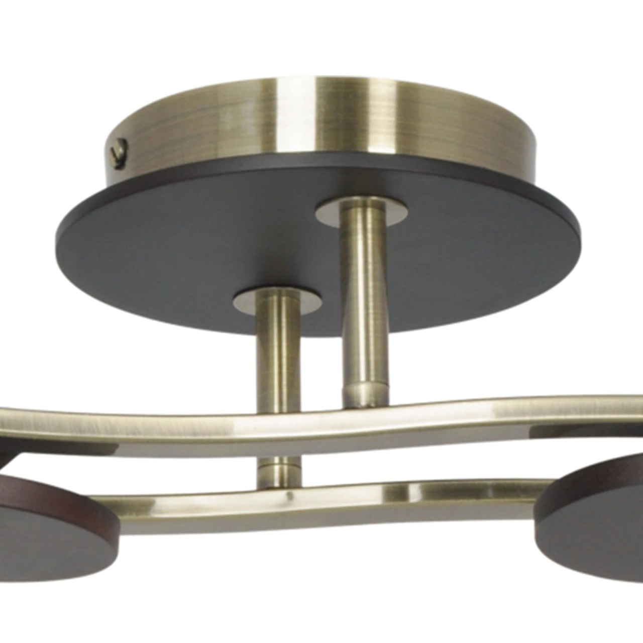 Plafoniera Delhi KL7192, 2xE27, bronz, cires, alb, metal lemn sticla, stil clasic, IP20, Klausen - imagine 4