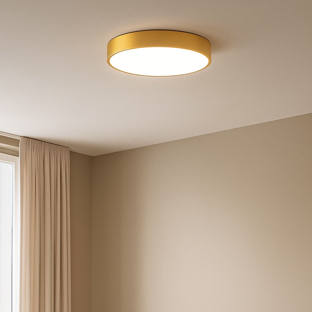 Plafoniera LED Blade 36W, lumina calda/neutra/rece, aurie, IP20, Braytron - imagine 2
