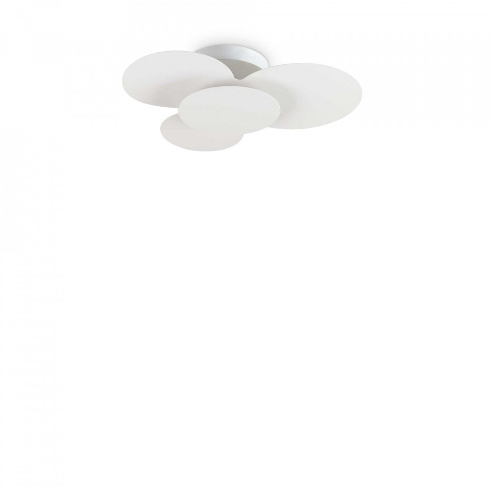 Plafoniera LED Cloud 263519, 33W, 2000lm, lumina calda, IP20, alba mata, Ideal Lux