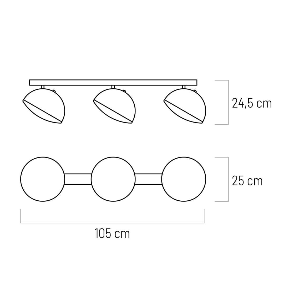 Plafoniera LED Crowd 100013, 60W, 3600lm, lumina neutra, IP20, alba+neagra, Klausen - 3 | YEO