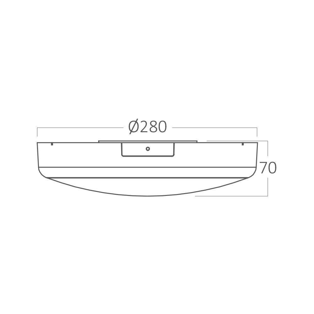 Plafoniera LED cu senzor si kit de emergenta, 20W, 2000lm, IP54, 280mm, lumina calda/neutra/rece, alba, Braytron