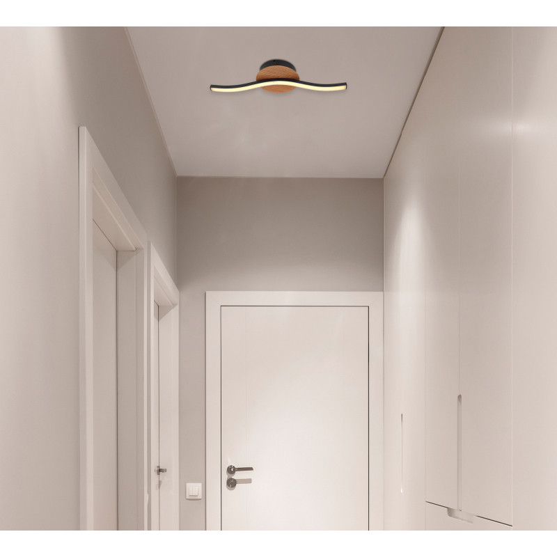 Plafoniera LED Evita 67171-6, 6W, 700lm, lumina calda, IP20, neagra+alba+maro, Globo Lighting - 1 | YEO