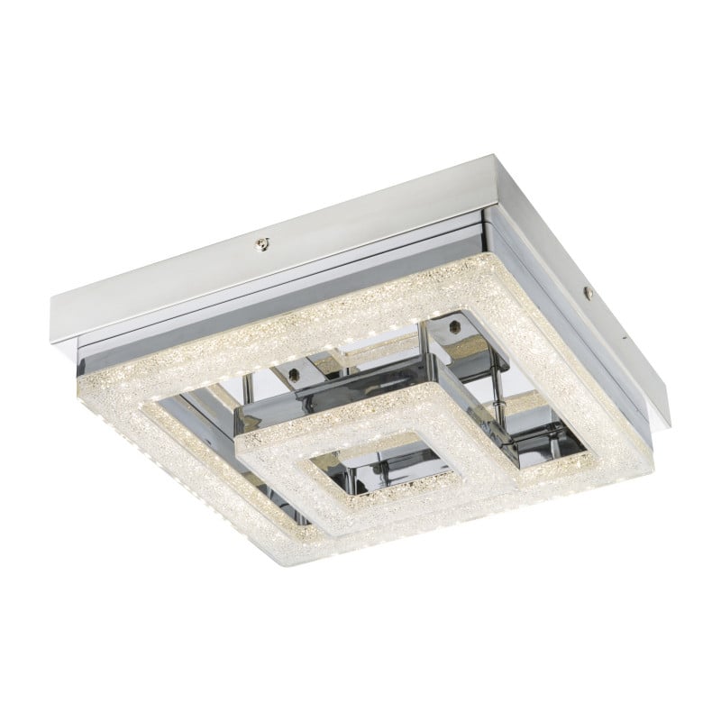 Plafoniera LED Fogo 4246-16, 16W, 950lm, lumina neutra, IP20, crom+alba+transparenta, Globo Lighting