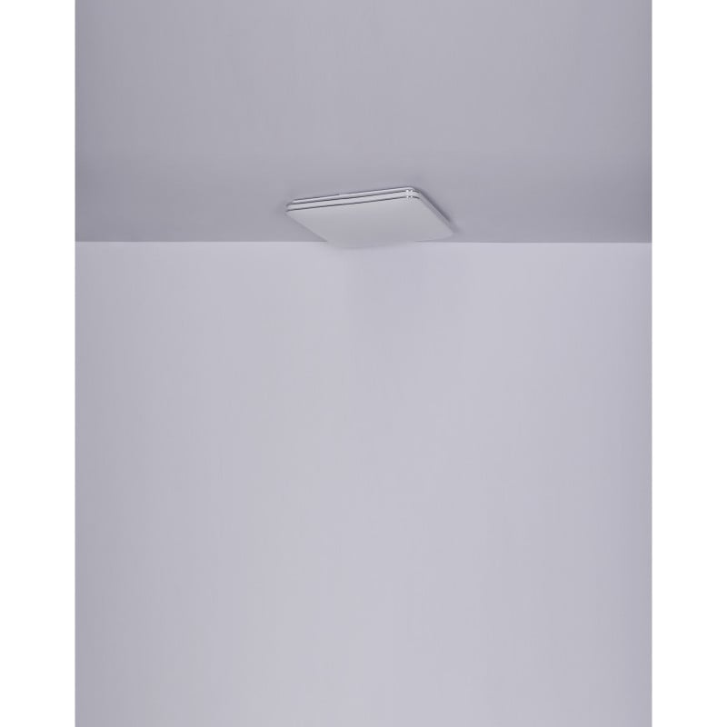 Plafoniera LED Lassy 48406-48SH, cu telecomandă, 48W, 3200lm, lumina calda+neutra+rece, IP20, alba, Globo Lighting