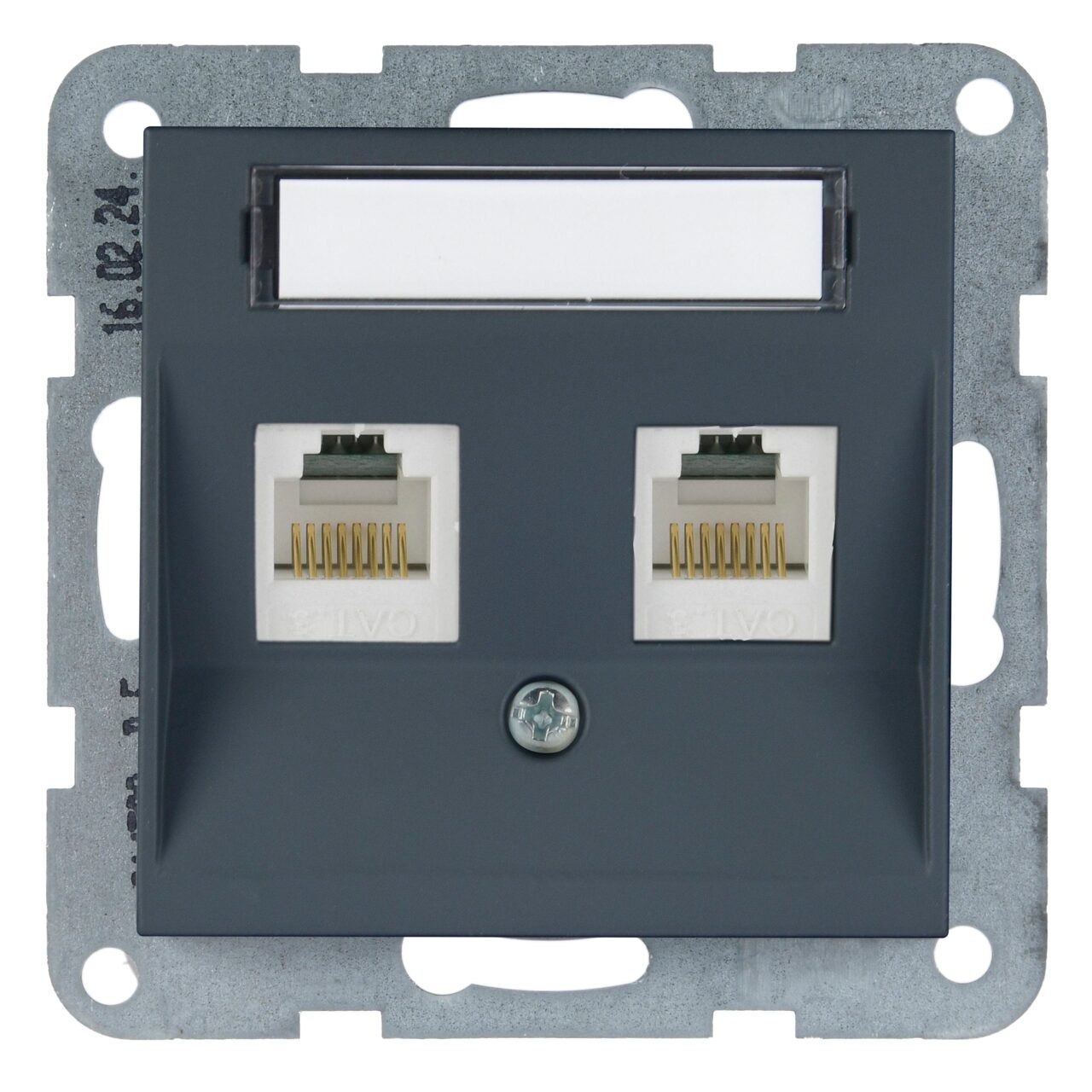 Priza dubla internet cat 5E, IP20, Night, Panasonic Karre Plus 55 Soft Touch
