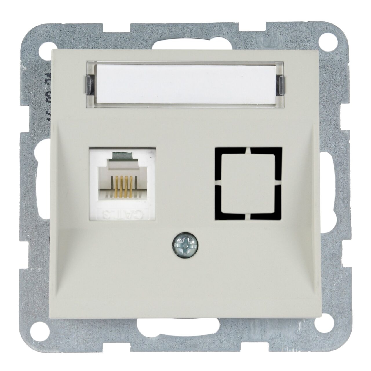 Priza internet cat 6, IP20, Sandstone, Panasonic Karre Plus 55 Soft Touch