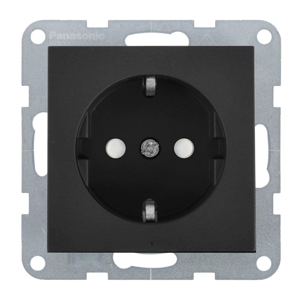 Priza simpla cu impamantare, protectie copii, 16A, IP20, Grafit, Panasonic Karre Plus 55