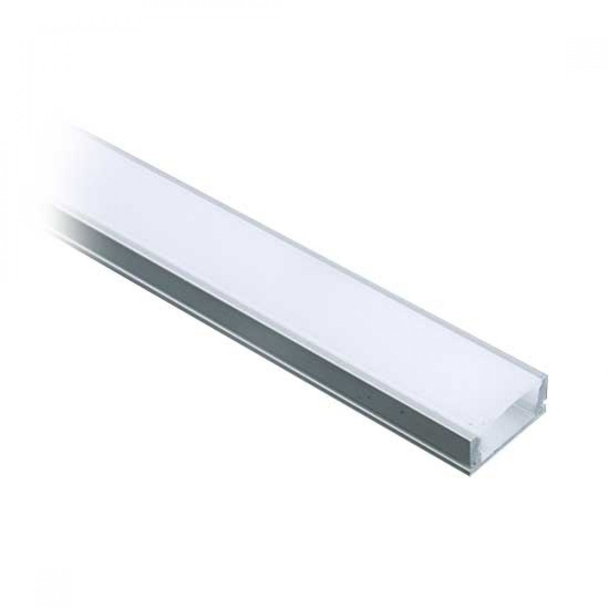 Profil Banda LED, Aplicat (PT), fara Margine, Aluminiu + Alb, 2m