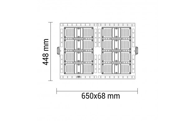 Proiector LED Optonica, 480W, lumina rece (6000K), IP65, 68000lm - 1 | YEO