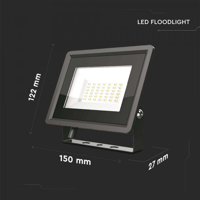 Proiector LED SMD 30W, 2500 lm, Seria-F Corp Negru 6500K, 6745 V-TAC - 1 | YEO