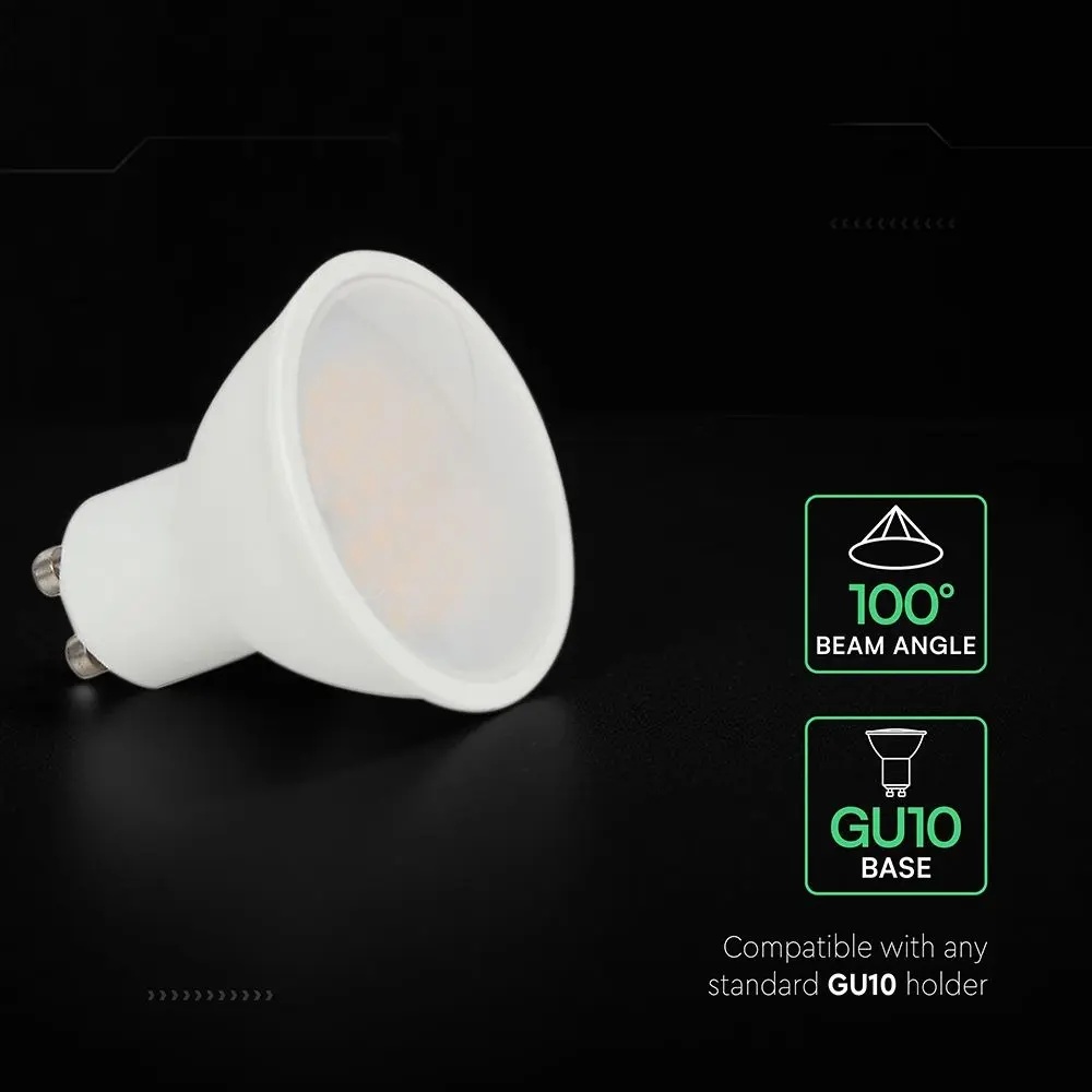 Set 3 becuri LED GU10, 10W(70W), 1000lm, lumina neutra(4000K), SMD, V-TAC - imagine 4