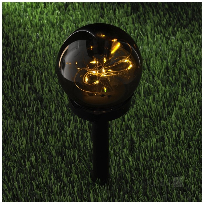 Set 5 lampi solare, forma minge fumurie, lumina calda(3000 K), Kobi - imagine 6