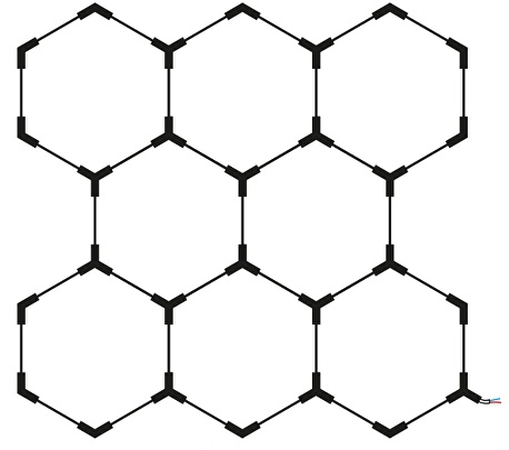 Sistem LED Honeycomb 280W, lumina rece (6000 K), 33600 lm, Optonica - imagine 2