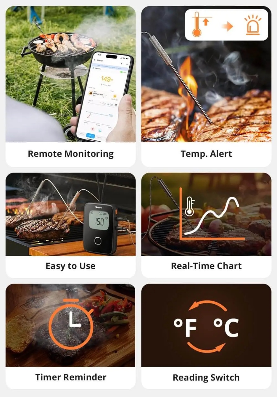 SONOFF BBQ Termometru smart pentru carne BMT01