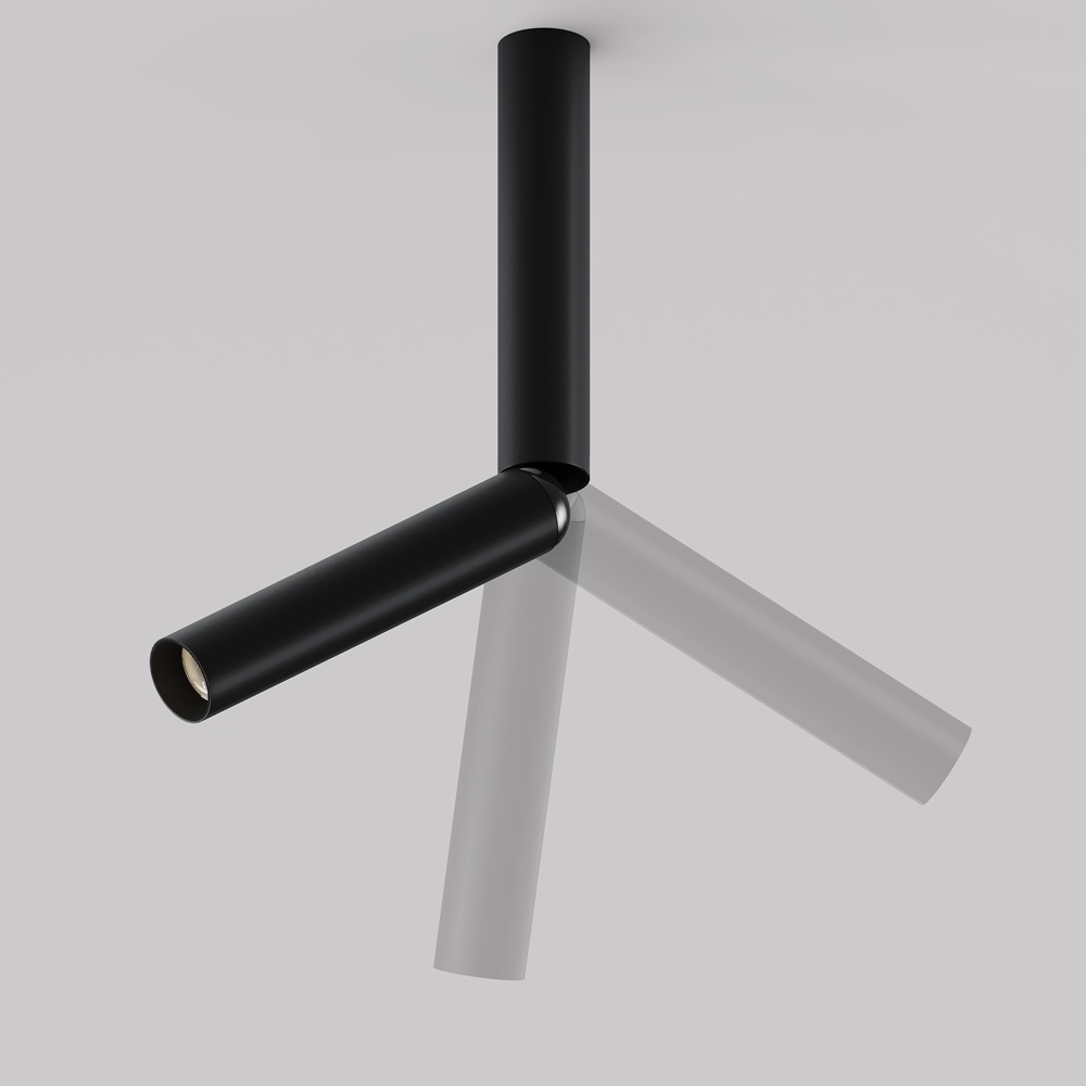 Spot aplicat Focus T, 6W, lumina calda (3000K), negru, Maytoni - imagine 2