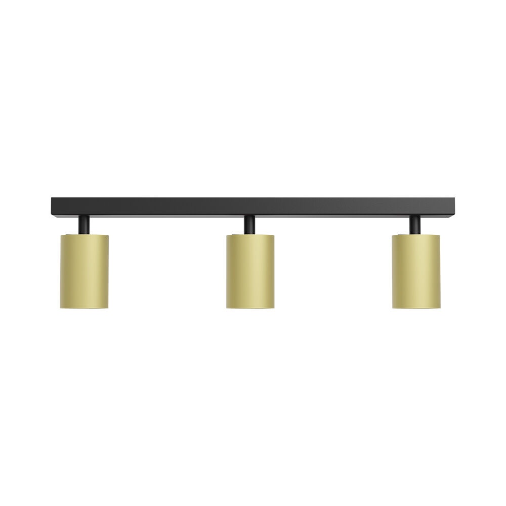 Spot aplicat GU10 triplu Beta, aluminiu, auriu, IP20, Braytron - imagine 5