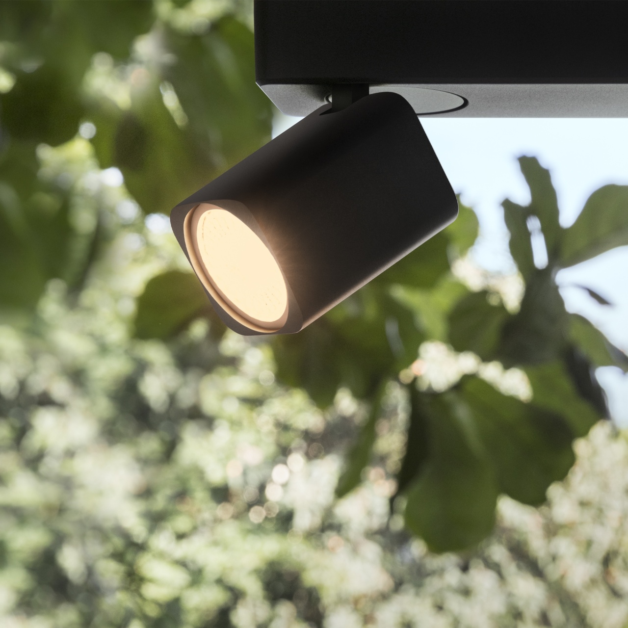Spot aplicat patrat Rudy, 4xGU10, IP20, negru, Ideal Lux