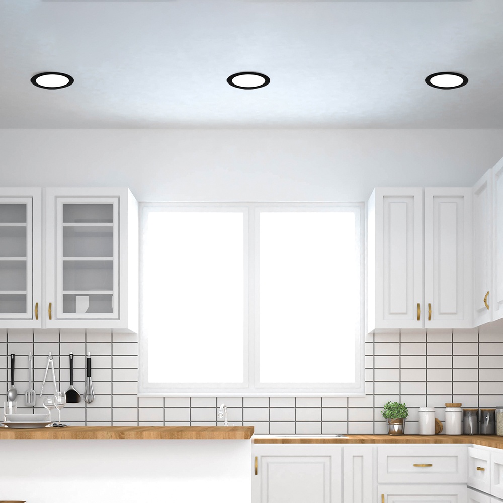 Spot LED incastrat, 6W, 470lm, lumina calda/neutra/rece, negru, Braytron - imagine 2