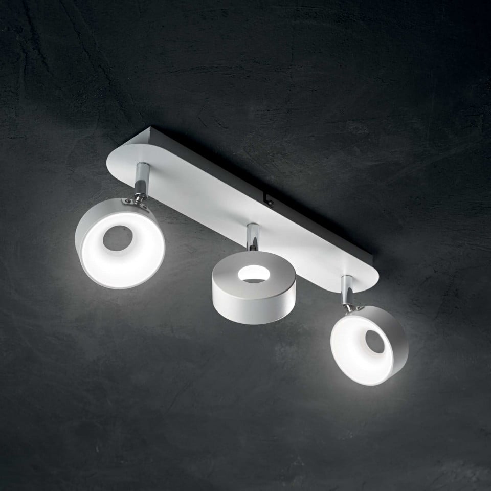 Spot LED Oby 196701, orientabil, 18W, 1650lm, lumina calda, IP20, alb, Ideal Lux - 1 | YEO