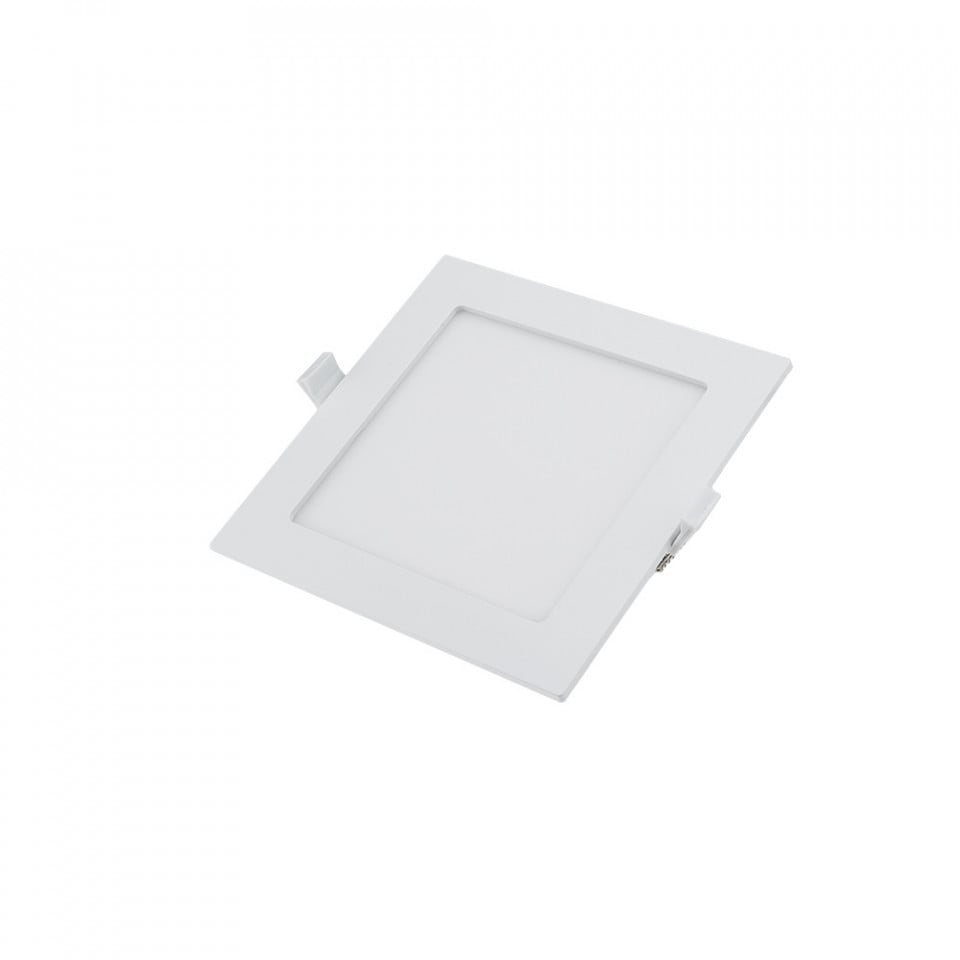 Spot LED OP2595, patrat, incastrat, 12W, 950lm, lumina calda+neutra+rece, IP20, alb, Optonica