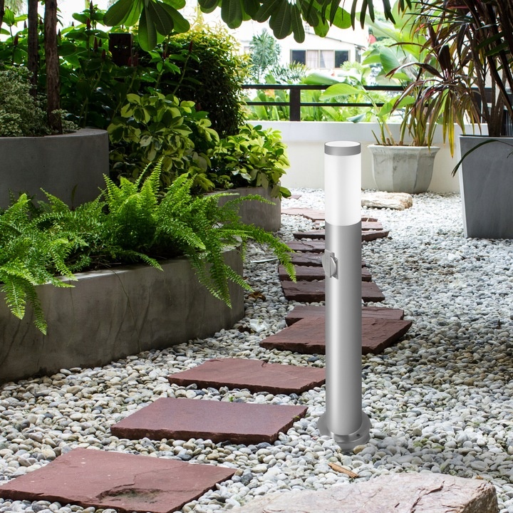 Stalp pentru exterior LED Masterled Manila 650mm, E27, IP44, inox - 3 | YEO