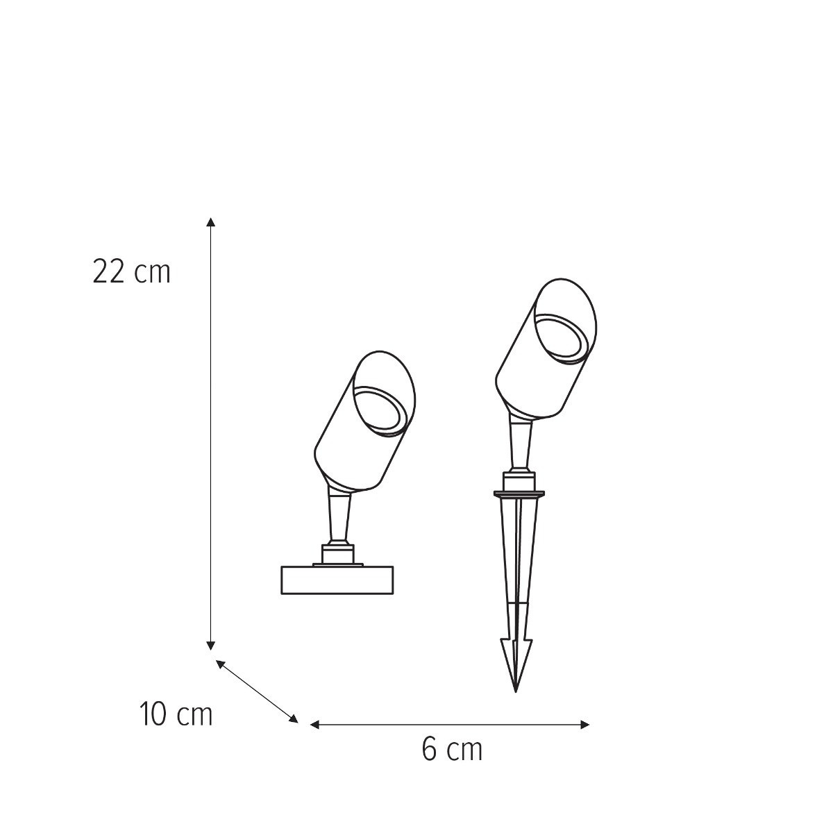 Stalp pentru exterior Point, 1 bec, dulie GU10, negru, Klausen