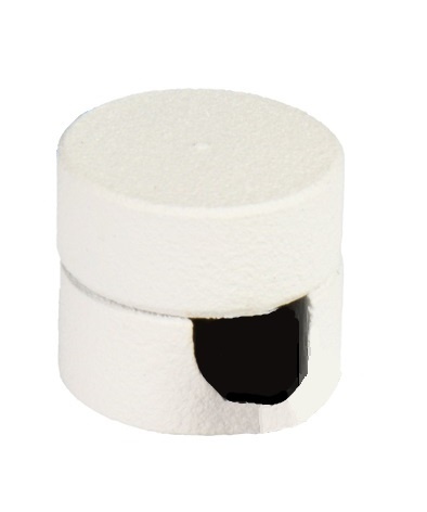 Suport cablu textil, 2x0.75 mm, metal, alb