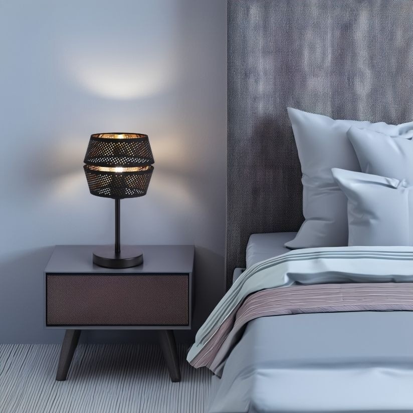 Veioza Freya, 1xE27, neagra-aurie, IP20, Klausen - imagine 4