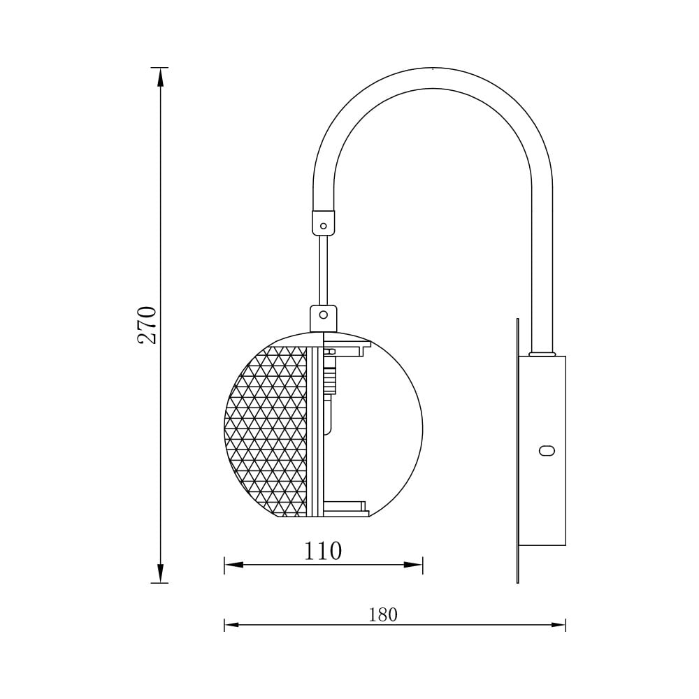 Aplica Braytron BR-BV01-00014, 1xG9, auriu+ transparent - 3 | YEO