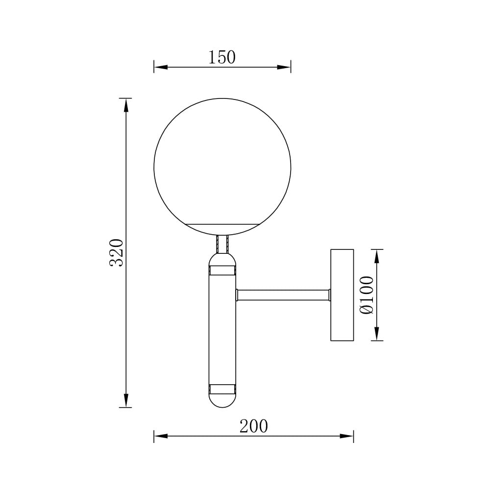 Aplica Braytron BR-BV01-00062, 1xG9, auriu+alb