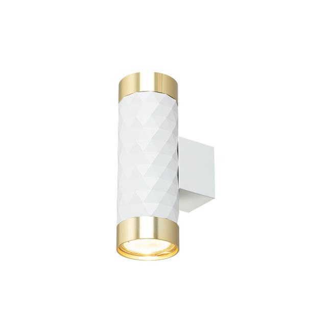 Aplica de perete Glamour, 2xGU10, alb/auriu, Masterled