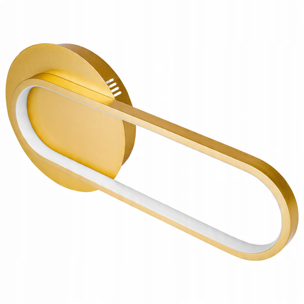 Aplica de perete LED Goldimo, design oval, 13W, 43cm, lumina neutra (4000 K), aurie, Masterled