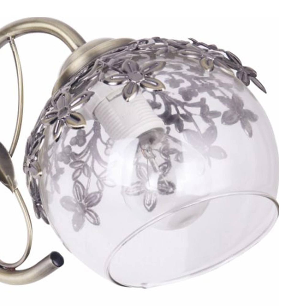 Aplica Desert LY-3461, 1xE27, bronz si alb transparent, stil clasic, IP20 - imagine 5