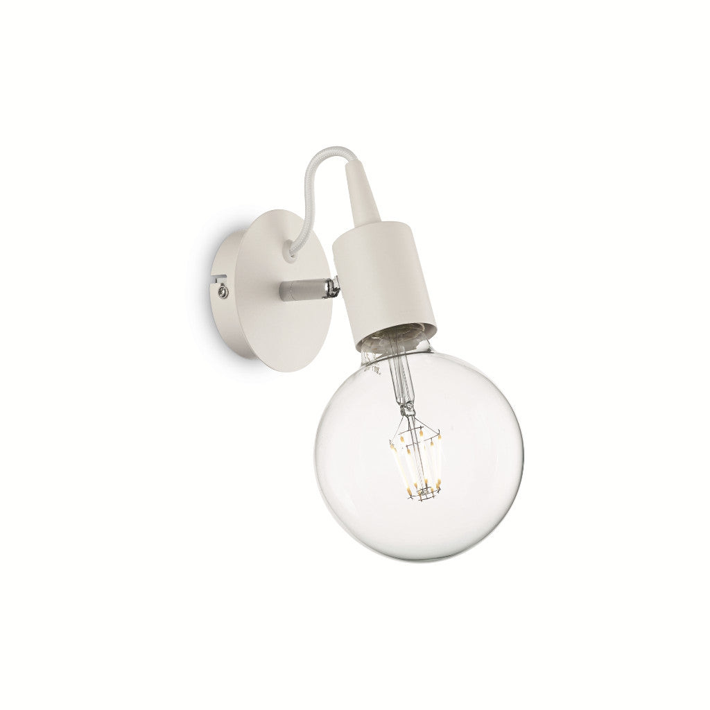 Aplica Edison 138374, 1xE27, alba+transparenta, IP20, Ideal Lux