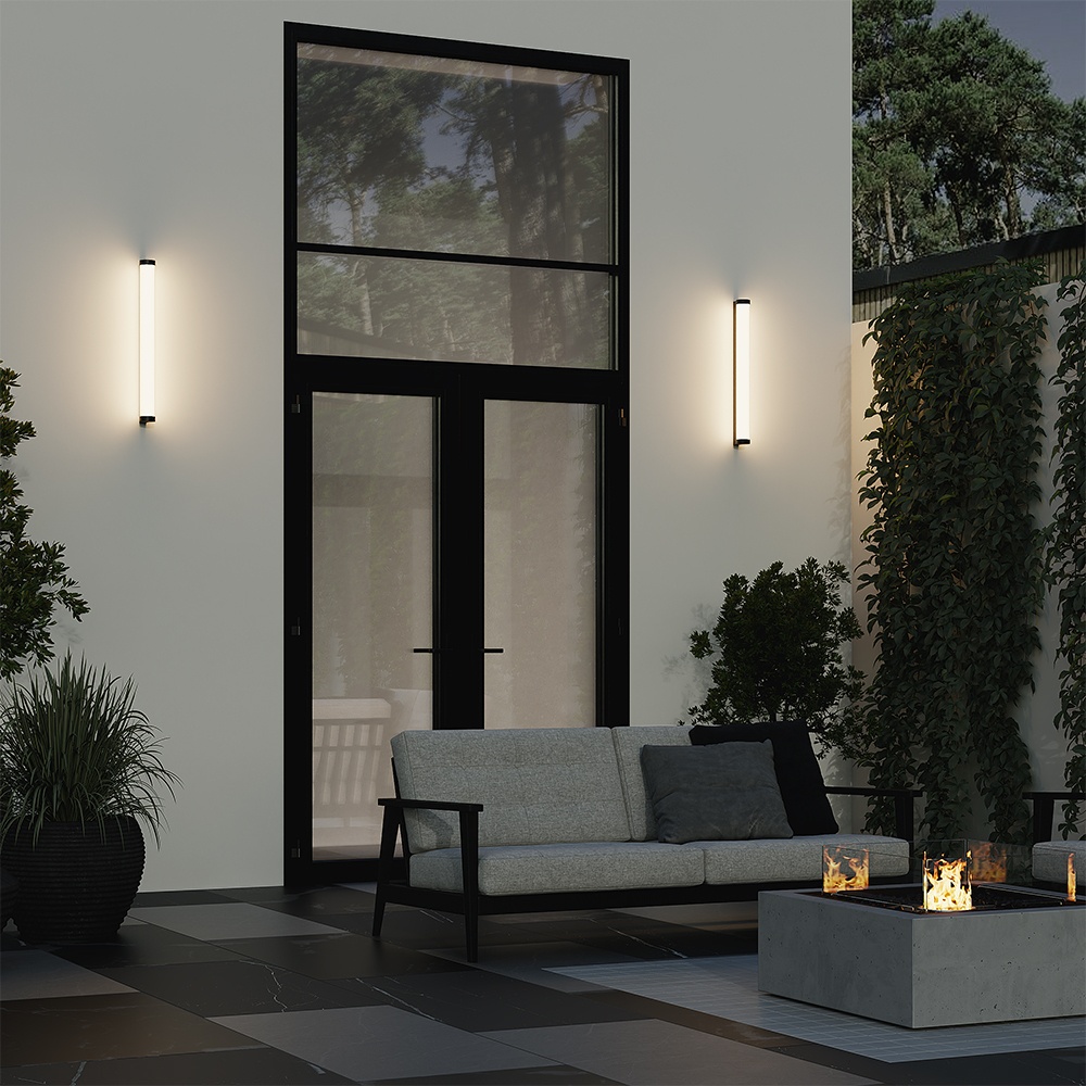 Aplica exterior Rounge, 16W, lumina calda (3000K), IP54, neagra, Maytoni - imagine 6