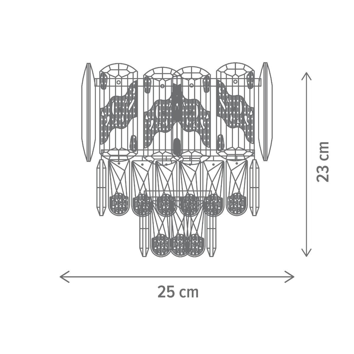 Aplica Glamour AP1, E14, neagra, Klausen