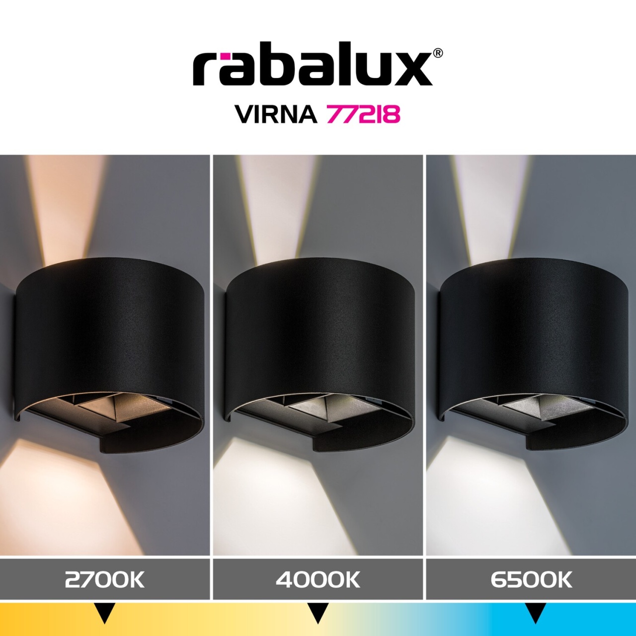 Aplica LED exterior Virna, 5W, 420 lm, lumina calda/neutra/rece, IP54, neagra, Rabalux - Imagine 13
