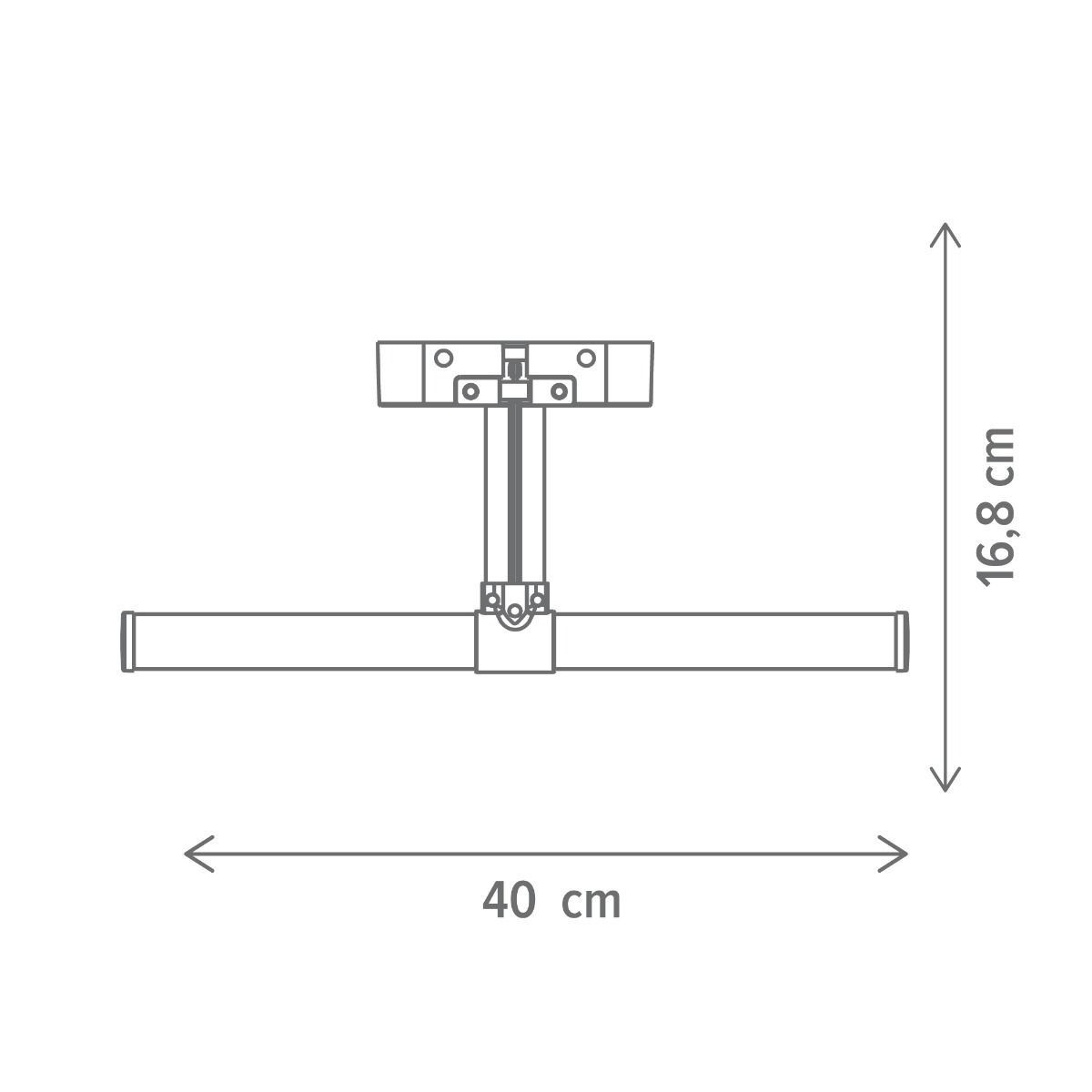 Aplica LED Gnomic, 6W, lumina neutra(4000 K), argintie, Klausen