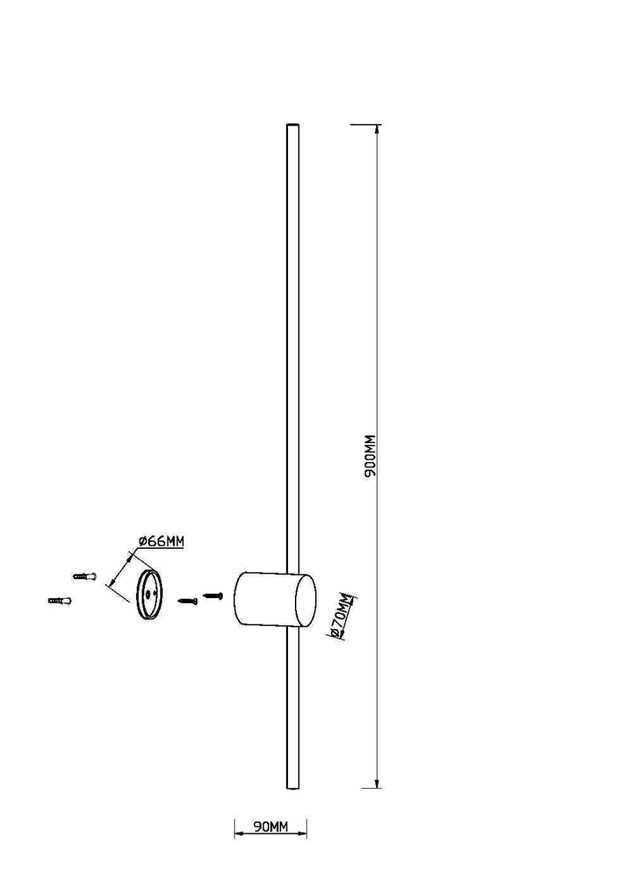 Aplica LED Light Stick MOD237WL-L11BS3K, 10W, 750lm, lumina calda, IP20, aurie, Maytoni - 3 | YEO