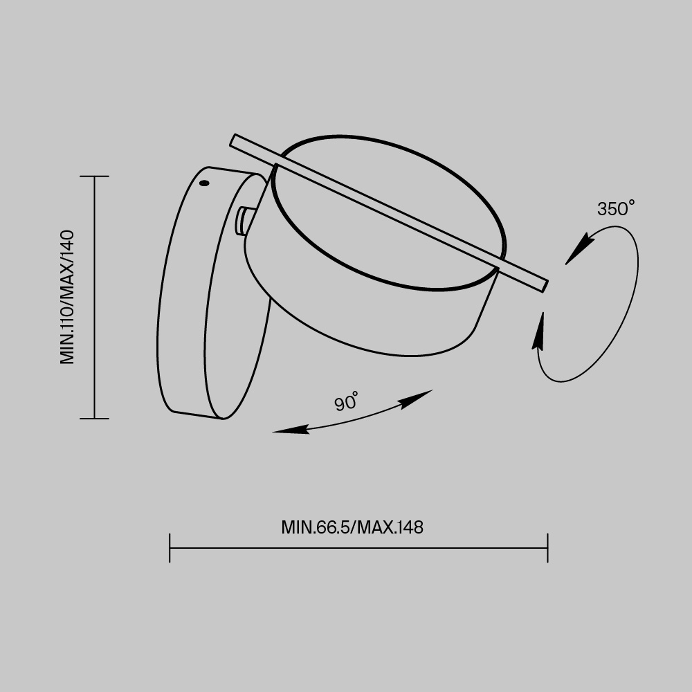 Aplica LED Nuance MOD180WL-L4W3K1, 4W, 200lm, lumina calda, IP20, alba, Maytoni