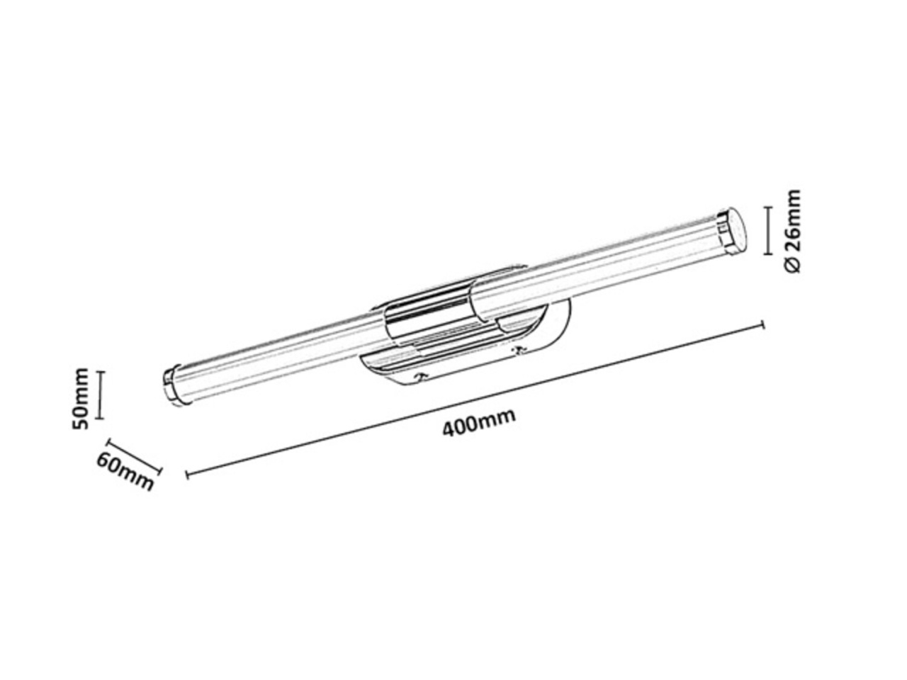 Aplica LED pentru baie Tenebra, 6W, 730 lm, lumina neutra (4000 K), IP44, crom, Rabalux