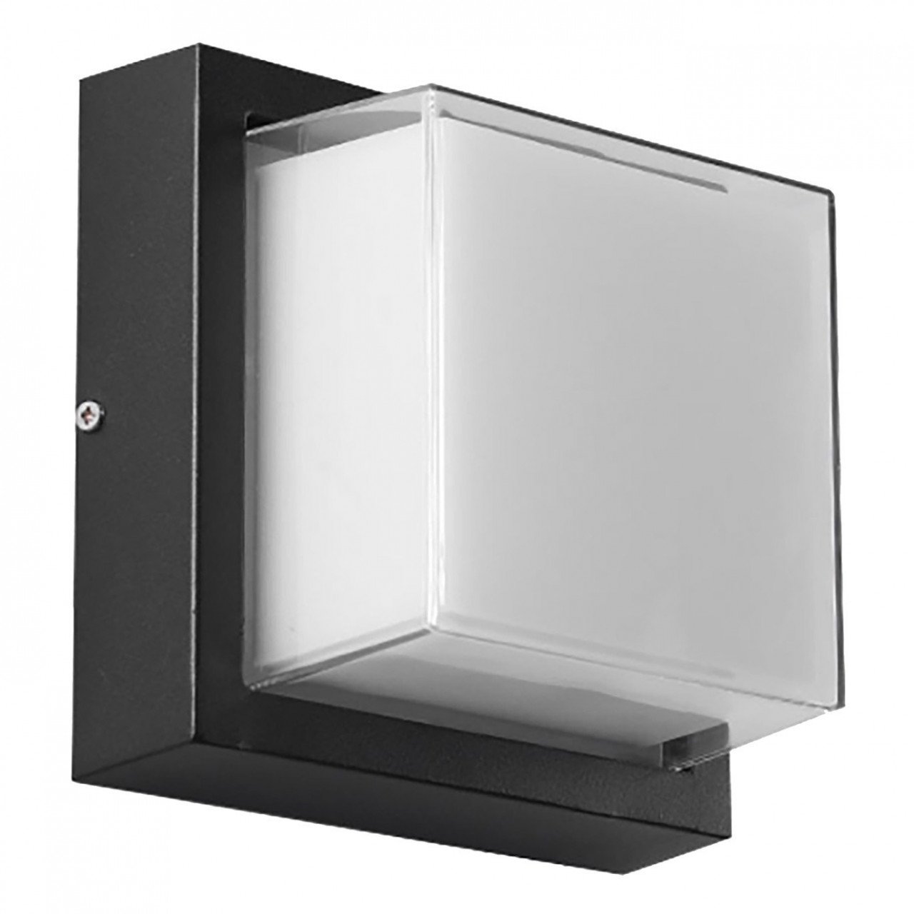 Aplica LED pentru exterior Feiss, patrata, 12 W, 900 lm, lumina neutra (4000K), neagra, sticla, Klausen