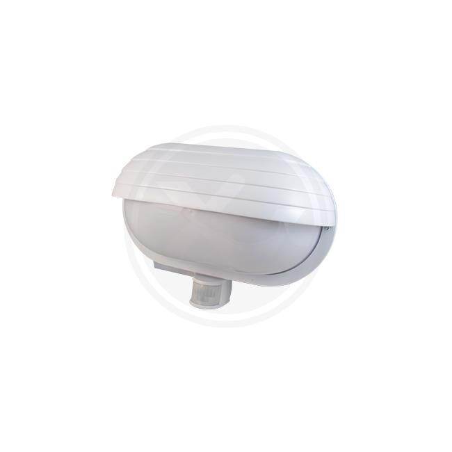 Aplica pentru exterior cu senzor de miscare, alba, 1 bec, dulie E27, IP44, Masterled