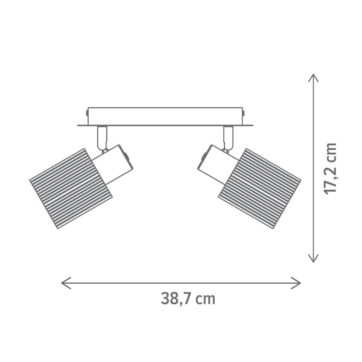 Aplica Raffy AP2, 2xE14, bej, neagra, Klausen - imagine 2