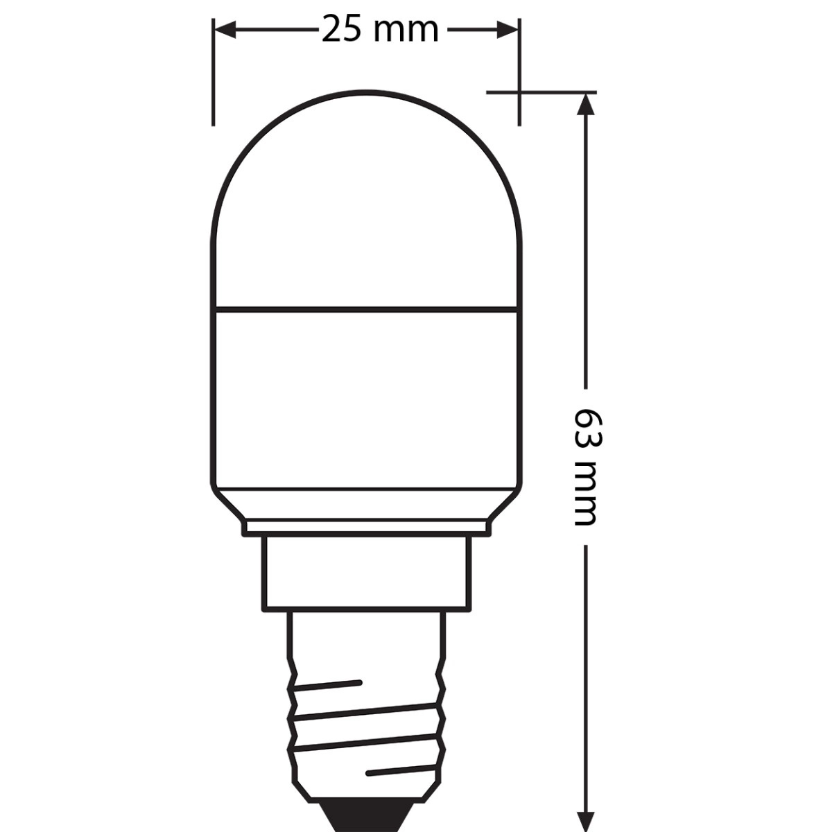 Bec LED 2.3W(20W) OSRAM STAR T26, E14, 200 lm, lumina calda (2700 K), clasa energetica F - 1 | YEO