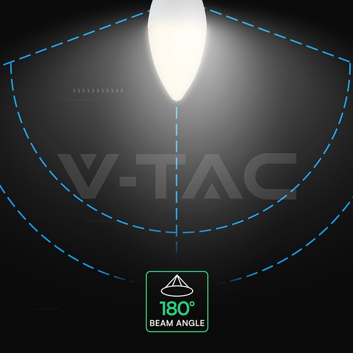 Bec LED 5.5W, E14, lumina neutra (4000 K), 470lm, dimabil, V-TAC - imagine 3