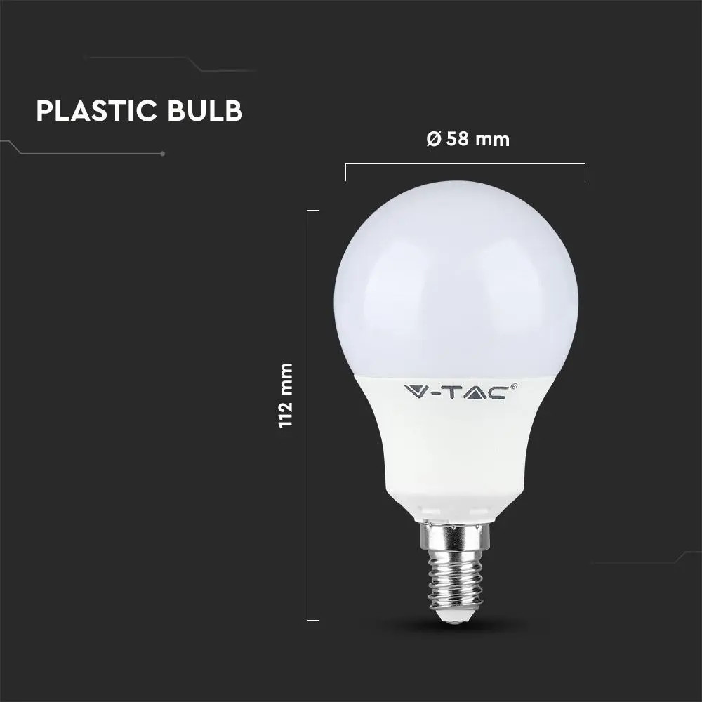 Bec LED 9W(60W) V-TAC, E14, cip Samsung, 806 lm, lumina calda (3000 K), clasa energetica F - 3 | YEO
